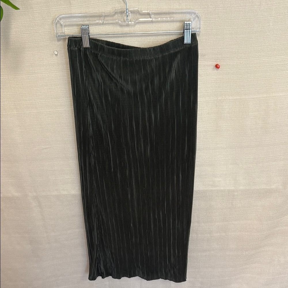 J. Crew Black Midi Pencil Skirt with Pleats